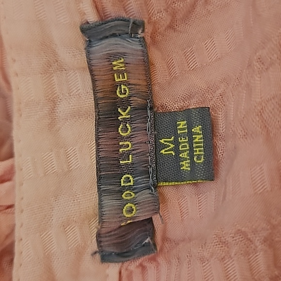 GOOD LUCK GEM Pink Cascade Ruffle Cropped Festival Shirt - Picture 6 of 8